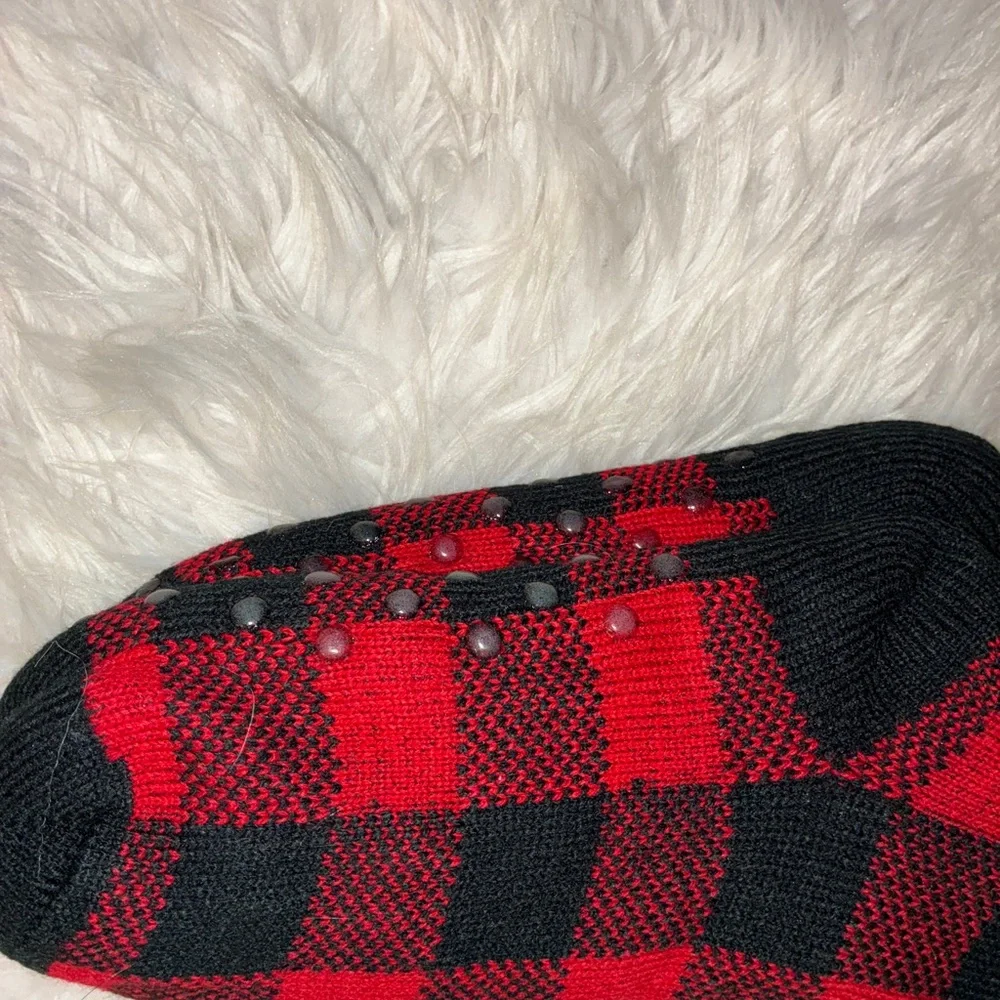 Christmas Plaid Red and Black Women’s Socks